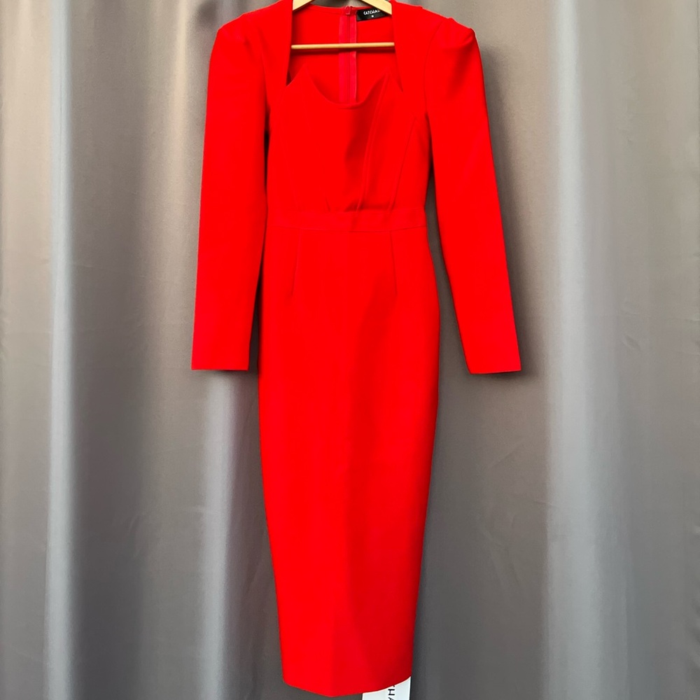 Catchall red midi dress